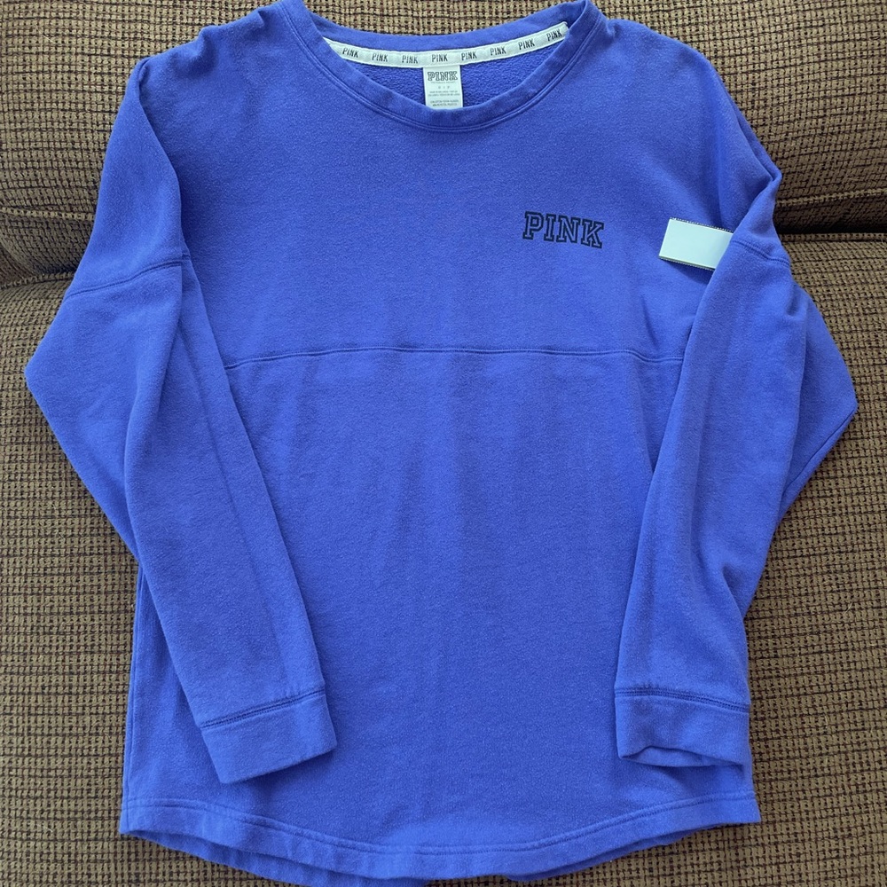 PINK Womens Fleece Lightweight Sweatshirt Purple Size Small - EUC!